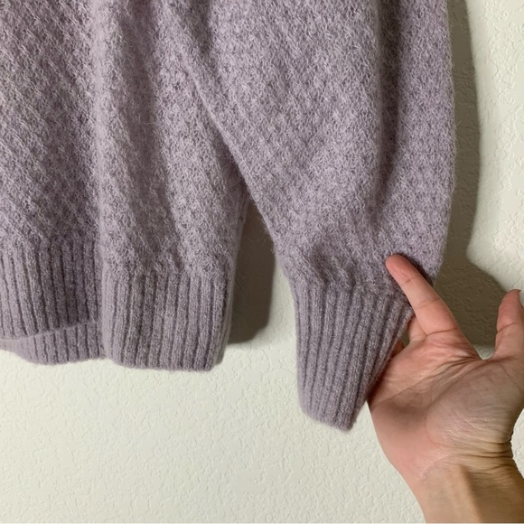 Everlane womens purple alpaca Crewneck knit sweatshirt M NEW - Picture 2 of 8